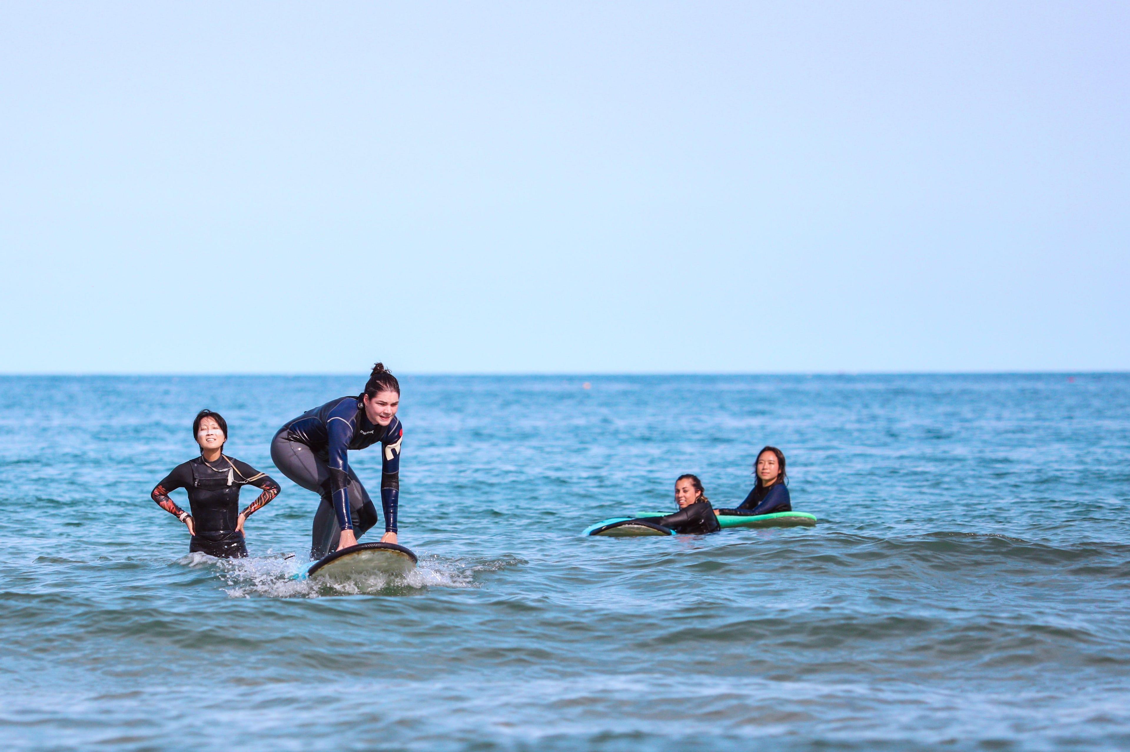 Surfing at Songjeong Beach, Busan