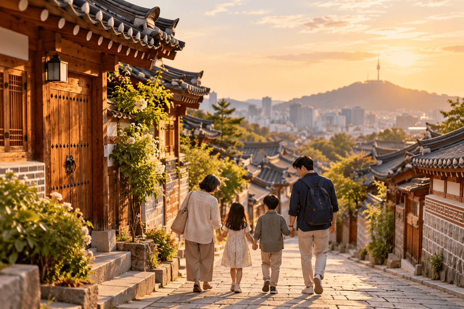 family trip to korea