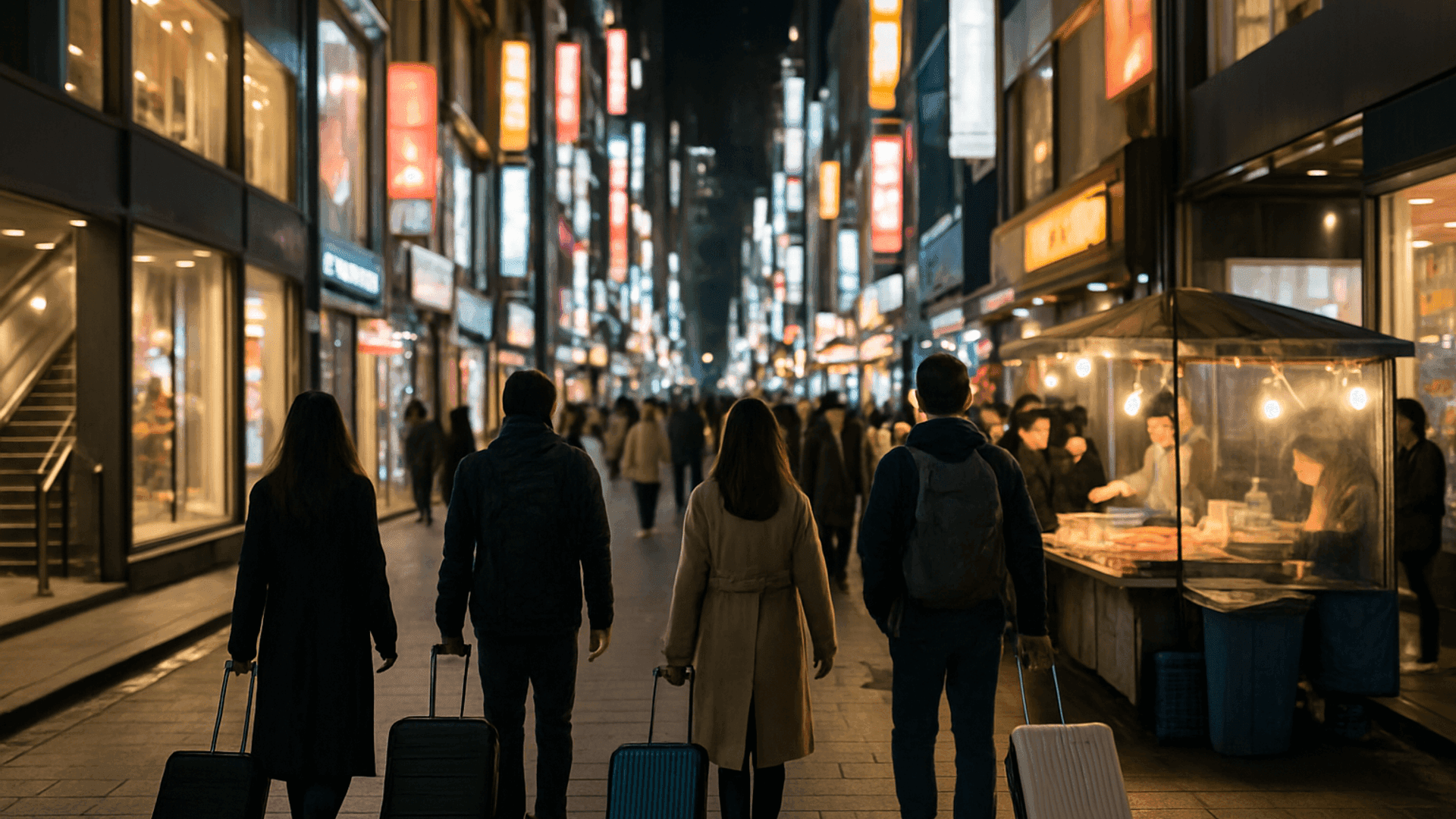 best area to stay seoul guide showing Myeongdong streets at night